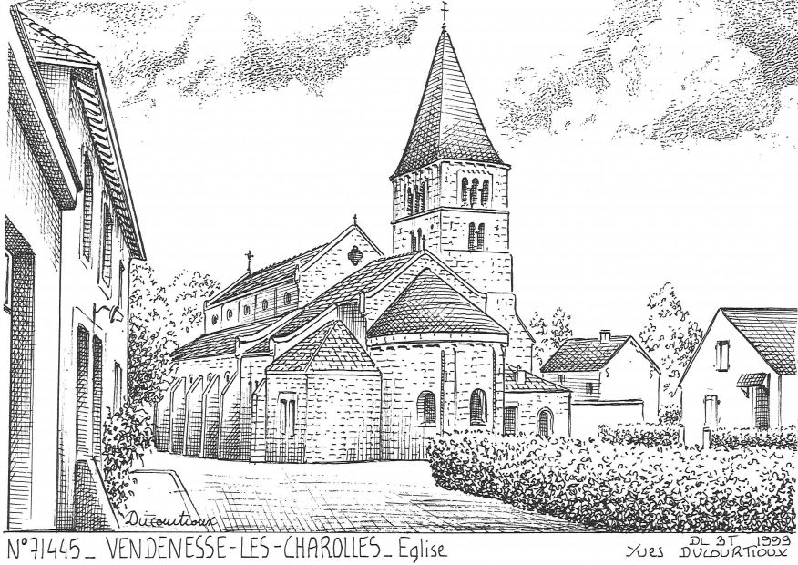 N 71445 - VENDENESSE LES CHAROLLES - église